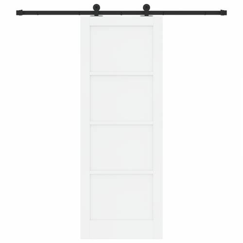 klizna vrata s setom hardvera bijela 78x211 cm od masivnog drva bor Cijena