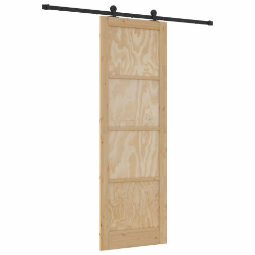 Klizna vrata s kompletnom opremom 78x232 cm od masivnog borovog drveta Cijena