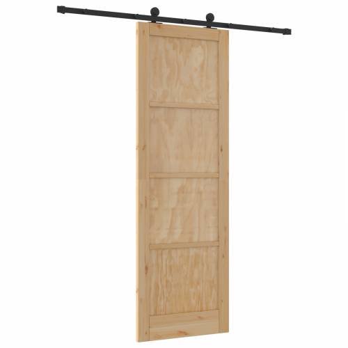 Klizna vrata s kompletnom opremom 78x232 cm od masivnog borovog drveta Cijena