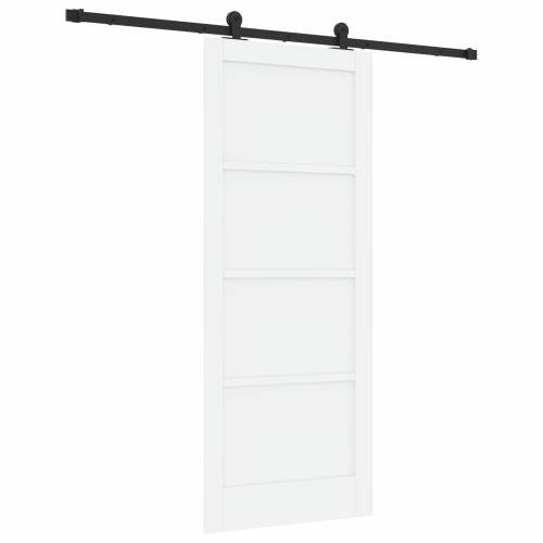 Klizna vrata s setom hardvera bijela 83x202 cm drvo bor Cijena