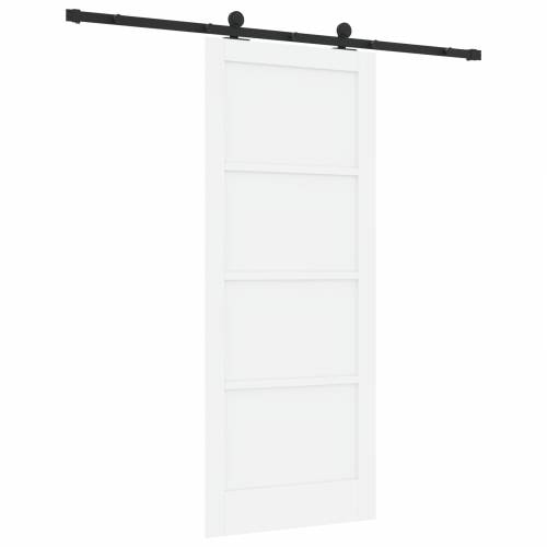 Klizna vrata s setom hardvera bijela 83x202 cm drvo bor Cijena