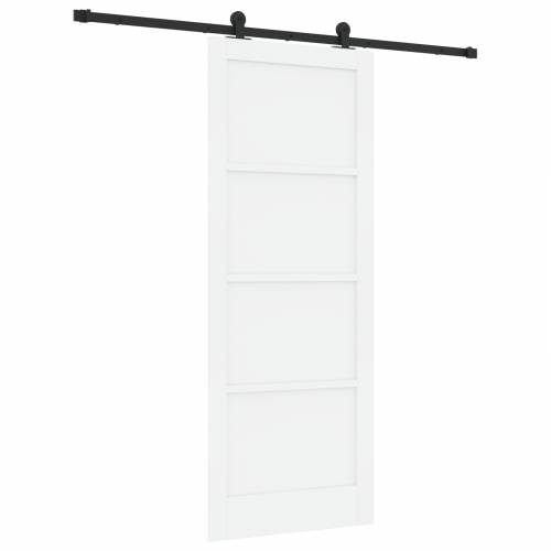 Klizna vrata s setom hardvera bijela 83x211 cm čvrsto drvo bor Cijena