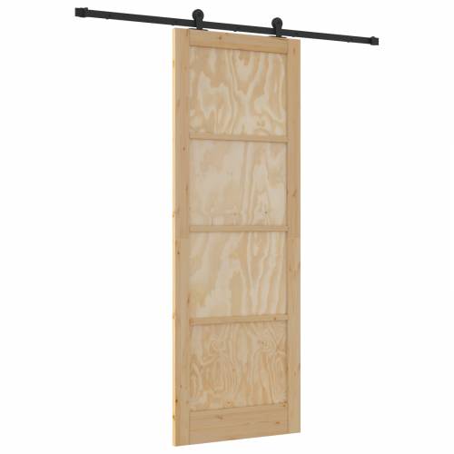 Klizna vrata s setom hardvera 83x232 cm Čvrsto drvo bor Cijena