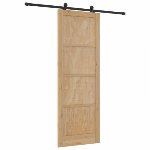 Klizna vrata s setom hardvera 83x232 cm Čvrsto drvo bor Cijena