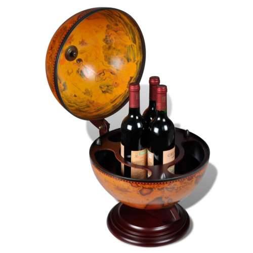 Stolni stalak za vino u obliku globusa od drva eukaliptusa Cijena