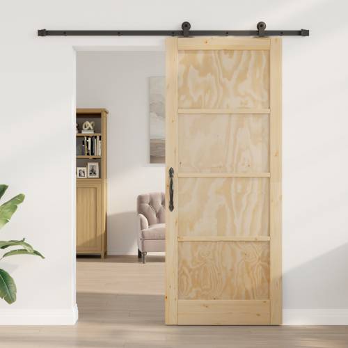 klizna vrata s kompletnom opremom 86x211 cm od čvrstog bora Cijena