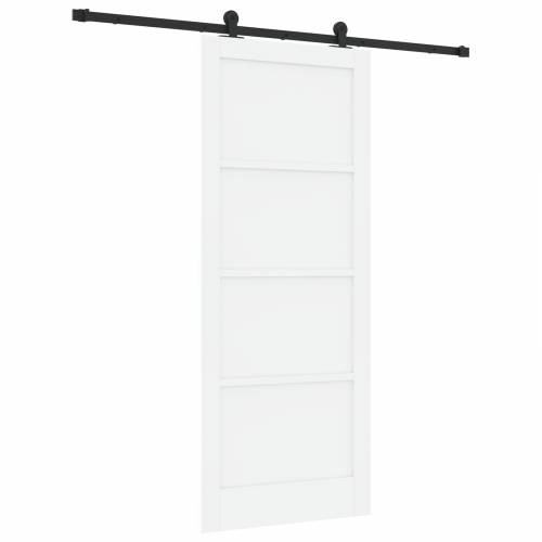 klizna vrata s setom hardvera bijela 86x211 cm čvrsto drvo bor Cijena