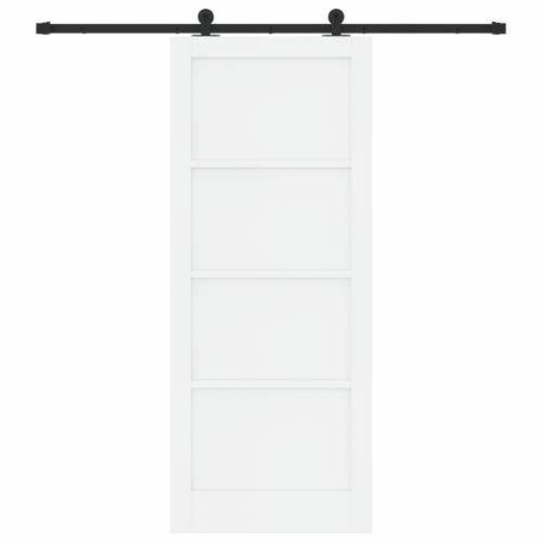 klizna vrata s setom hardvera bijela 86x211 cm čvrsto drvo bor Cijena