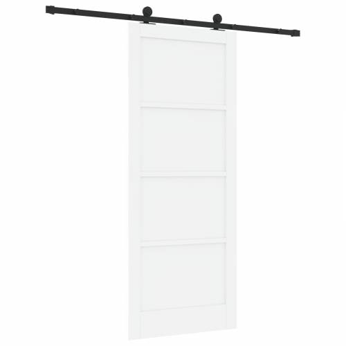 klizna vrata s setom hardvera bijela 86x211 cm čvrsto drvo bor Cijena