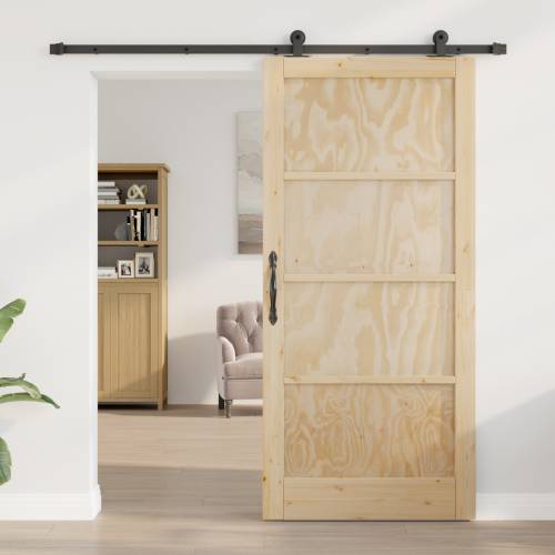 klizna vrata s hardverom 93x202 cm čvrsto drvo bora Cijena