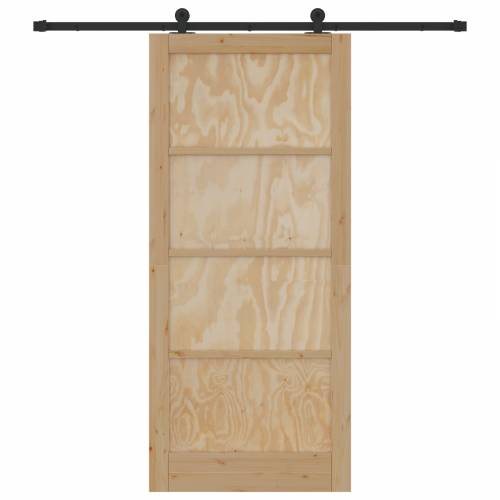 klizna vrata s setom hardvera 93x211 cm od čvrstog bora Cijena