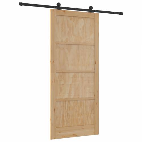 klizna vrata s setom hardvera 93x211 cm od čvrstog bora Cijena