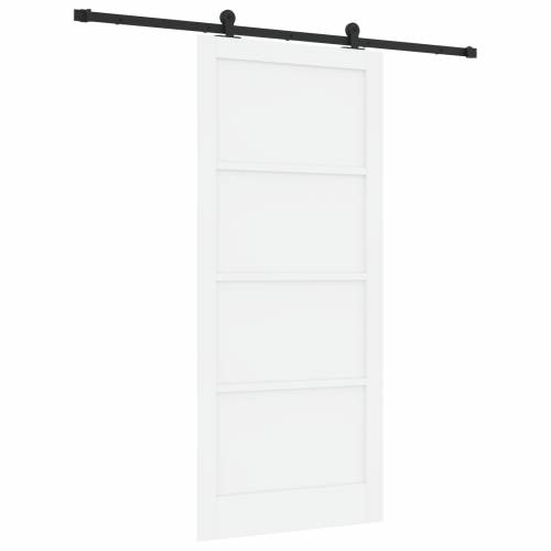 klizna vrata s setom hardvera Bijela 93x211 cm Čvrsta borovina Cijena