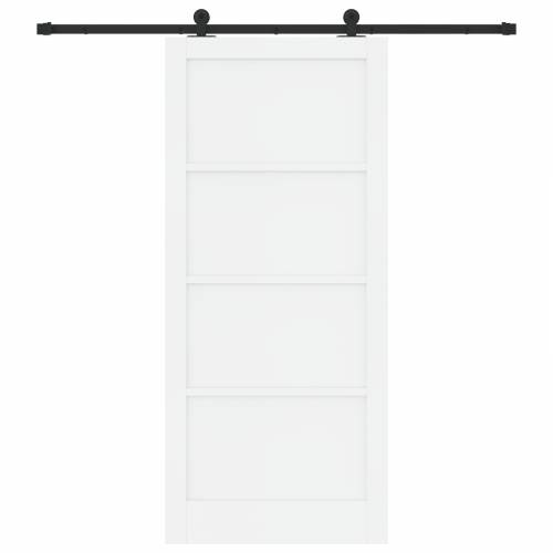 klizna vrata s setom hardvera Bijela 93x211 cm Čvrsta borovina Cijena