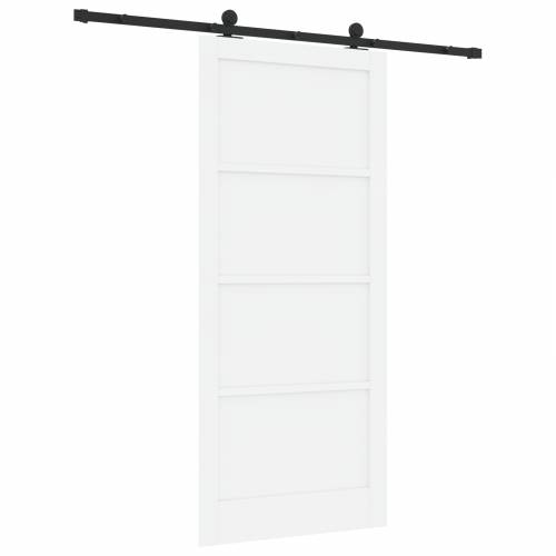 klizna vrata s setom hardvera Bijela 93x211 cm Čvrsta borovina Cijena