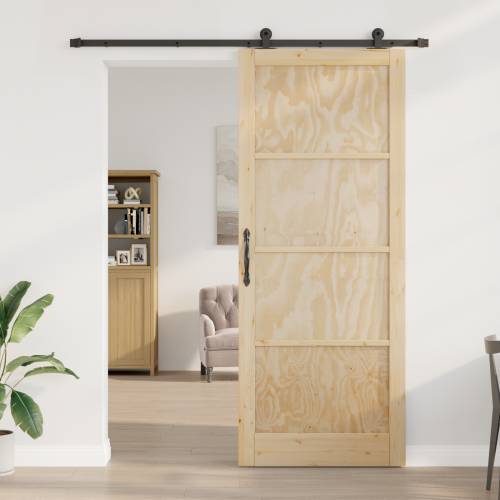 klizna vrata s setom hardvera 93x232 cm čvrsta drva bor Cijena