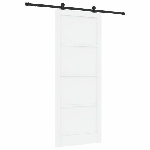 Klizna vrata bijela 93x232 cm od punog drveta bor Cijena