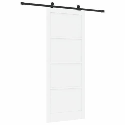 Klizna vrata bijela 93x232 cm od punog drveta bor Cijena