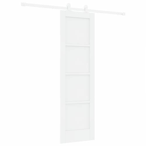 Klizna vrata s setom za montažu Bijela 61x198,5 cm Puno drvo bor Cijena