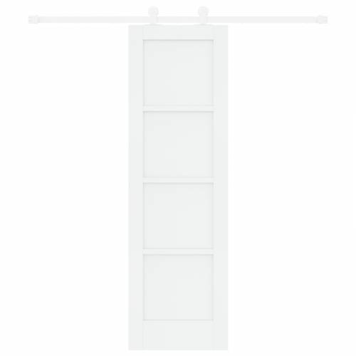 Klizna vrata s setom za montažu Bijela 61x198,5 cm Puno drvo bor Cijena