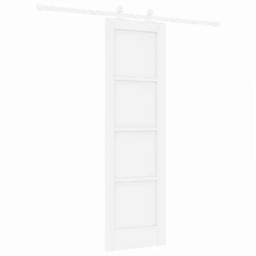 Klizna vrata s setom za montažu Bijela 61x198,5 cm Puno drvo bor Cijena