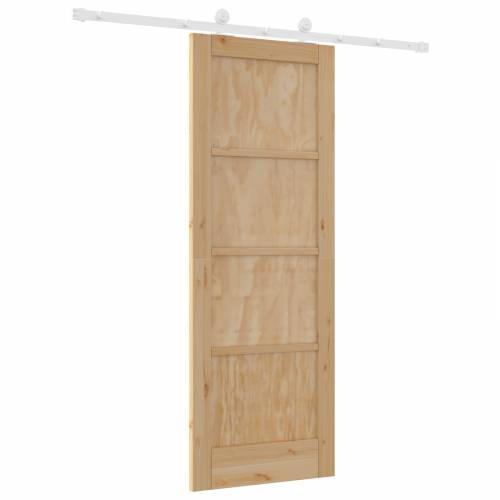 klizna vrata s kompletnim setom 73.5x198.5 cm Čvrsta drvena bora Cijena