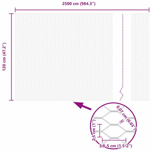 set ograde Set od 2 Siva Čelik 25 x 1,2 m veličina mreže Cijena