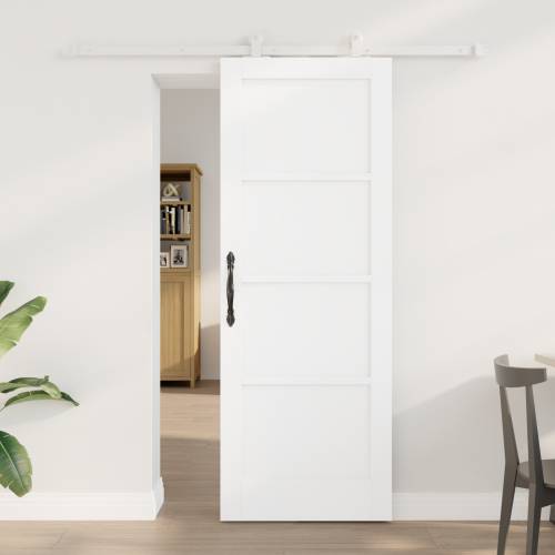 klizna vrata s kompletnom opremom bijela 73.5x198.5 cm potpuno drvo bor Cijena