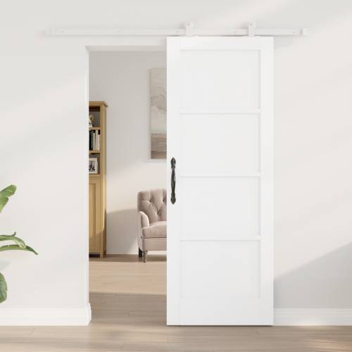klizna vrata s kompletnom opremom bijela 73.5x198.5 cm potpuno drvo bor Cijena