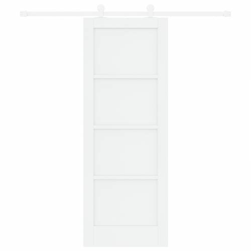 klizna vrata s kompletnom opremom bijela 73.5x198.5 cm potpuno drvo bor Cijena