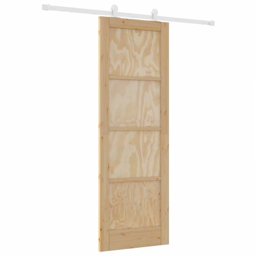 Klizna vrata sa setom hardvera 73,5x211 cm od punog borovog drva Cijena