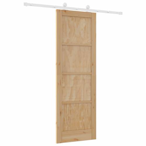 Klizna vrata sa setom hardvera 73,5x211 cm od punog borovog drva Cijena