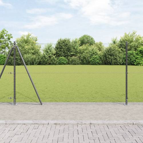 Set Ograda Set od 2 Siva Čelik s premazom u prahu 25 x 1,2 m Cijena