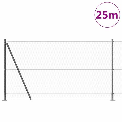 Set Ograda Set od 2 Siva Čelik s premazom u prahu 25 x 1,2 m Cijena