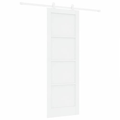 klizna vrata s setom opreme bijela 73.5x211 cm čvrsti bor Cijena