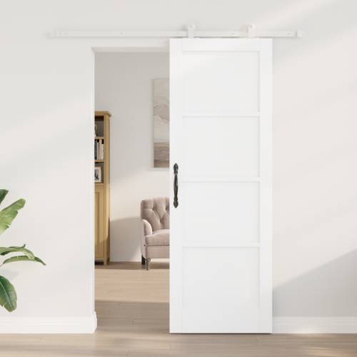 klizna vrata s setom opreme bijela 73.5x211 cm čvrsti bor Cijena