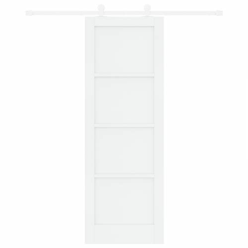 klizna vrata s setom opreme bijela 73.5x211 cm čvrsti bor Cijena