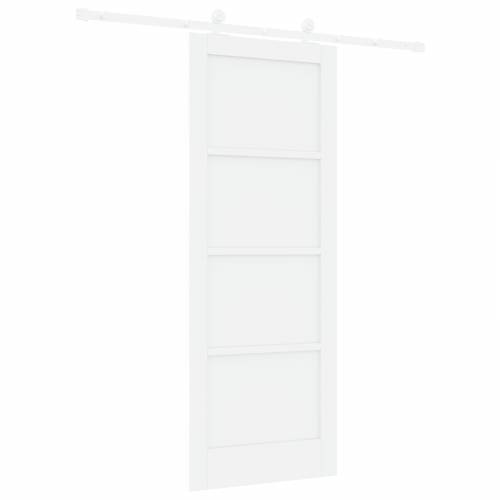 klizna vrata s setom zupčanika bijela 78x202 cm čvrsta drvena bora Cijena