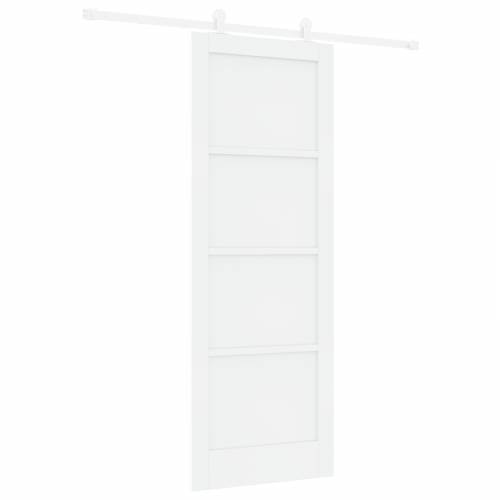 klizna vrata s setom hardvera Bijela 78x211 cm čvrsta drvena borovina Cijena