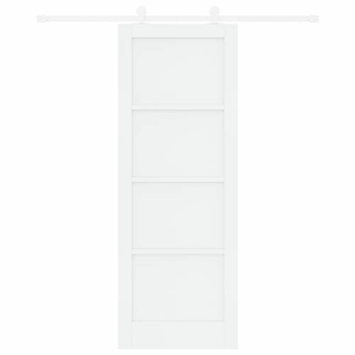 klizna vrata s setom hardvera Bijela 78x211 cm čvrsta drvena borovina Cijena