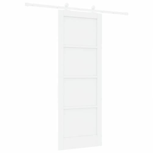 klizna vrata s setom hardvera Bijela 78x211 cm čvrsta drvena borovina Cijena