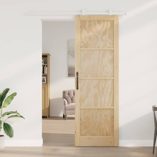 Klizna vrata s setom opreme 78x232 cm od masivne borovine Cijena