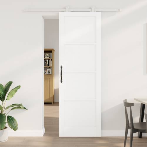 klizna vrata s setom hardvera bijela 78x232 cm od punog drveta bora Cijena