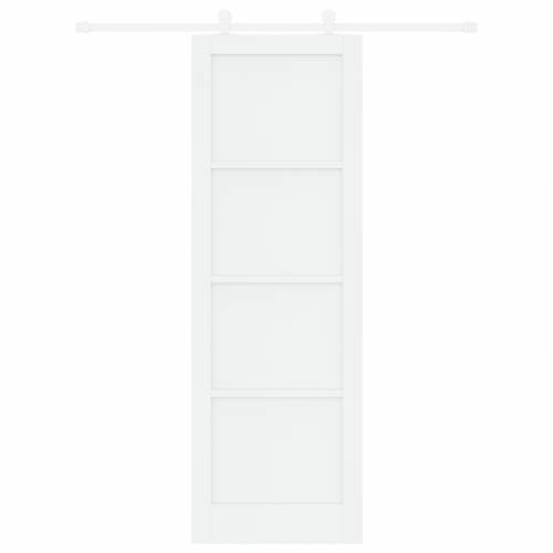 klizna vrata s setom hardvera bijela 78x232 cm od punog drveta bora Cijena