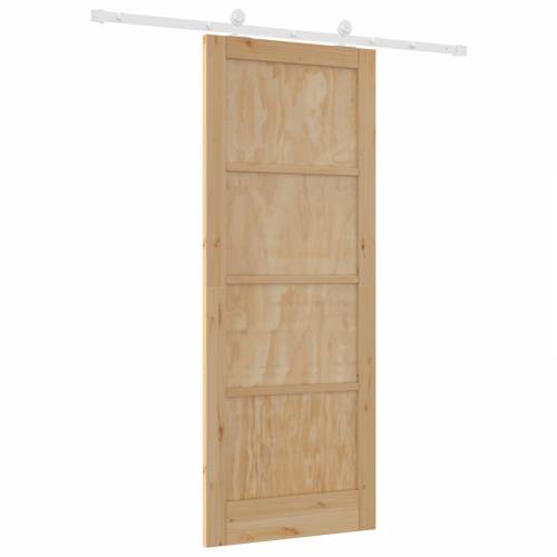 Klizna vrata s setom hardvera 83x211 cm od čvrstog drva borova Cijena