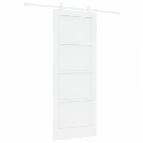 klizna vrata s kompletnim hardverom Bijela 83x211 cm od punog drva bora Cijena