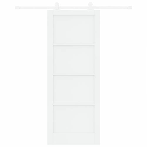 klizna vrata s kompletnim hardverom Bijela 83x211 cm od punog drva bora Cijena