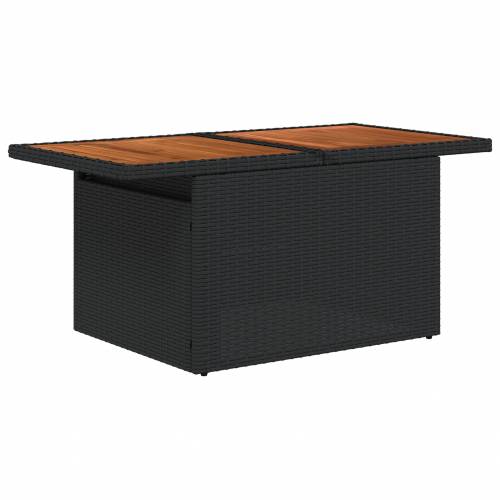 set od 7 komada vrtnih sofi s jastučićima Crni Poli Ratan Cijena