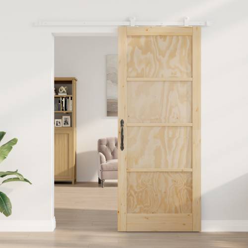 klizna vrata s setom hardvera 86x211 cm od čvrstog bora Cijena