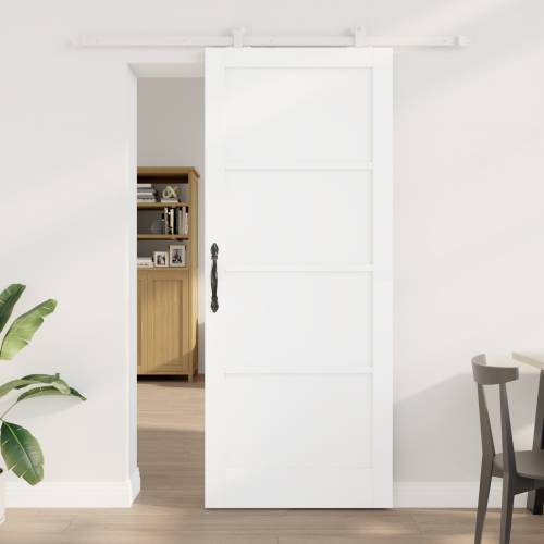 klizna vrata s setom za pričvršćivanje bijela 86x211 cm čvrsta borovina Cijena